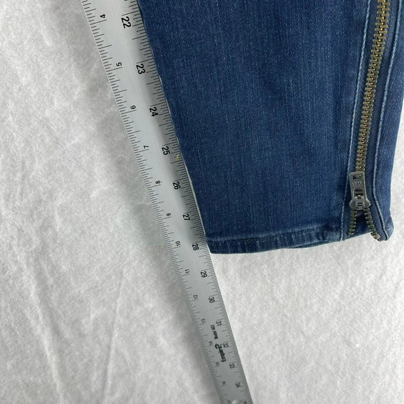 Madewell Jeans Women's Sz 26 Blue Medium Wash Skinny Skinny Ankle Zip Stretch - Picture 5 of 14